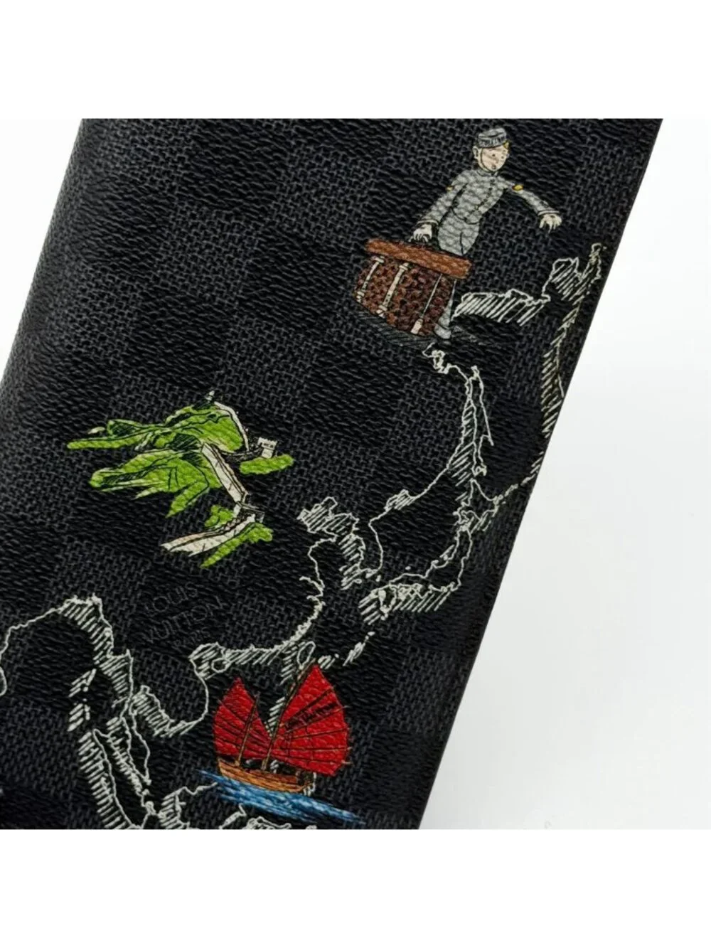 Louis Vuitton Limited Portefeuille Brazza Map Damier Bifold Wallet